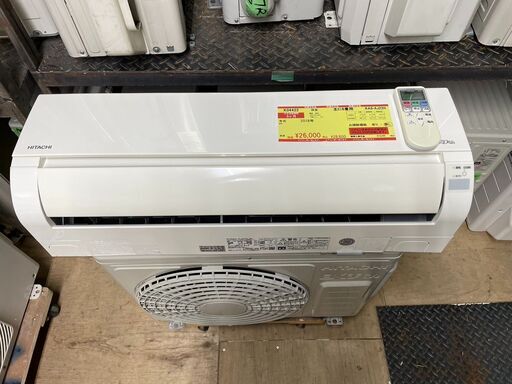 K04422　2018年製　 日立　中古エアコン　主に6畳用　冷房能力2.2kw/暖房能力2.2kw