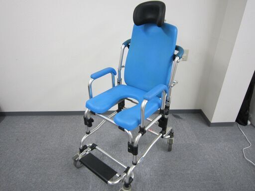 【中古】　シャワーキャリー　リクライニング可能　（青）