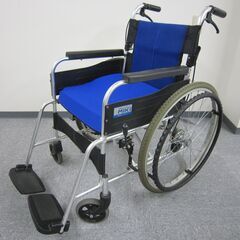 【中古】　車椅子 　MIKI　ノーパンクタイヤ　（青）
