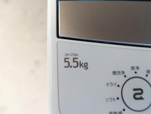 【美品】ハイアール　全自動洗濯機5.5kg　JW-C55A　2019年製