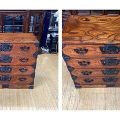 I5 美品　岩谷堂箪笥　3尺4杯　欅材/ケヤキ材　民芸箪笥　4段チェスト　32万