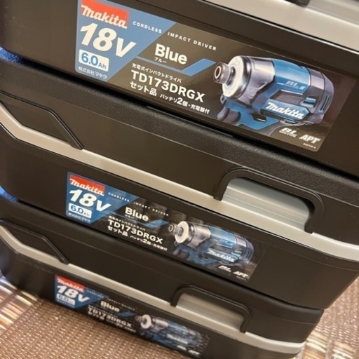 未開封 マキタ makita 3台セット 18V 充電式インパクトドライバ TD173DRGX ブルー