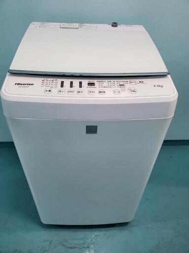 【☆☆】2017年製　程度良好！ハイセンス　4.5kg 洗濯機　分解クリーニング及び動作確認済み