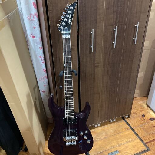 エレキ ギター grass roots グラスルーツ 紫 フロイドローズ 音出し確認済み ハムバッカー ESP ストラト タイプ