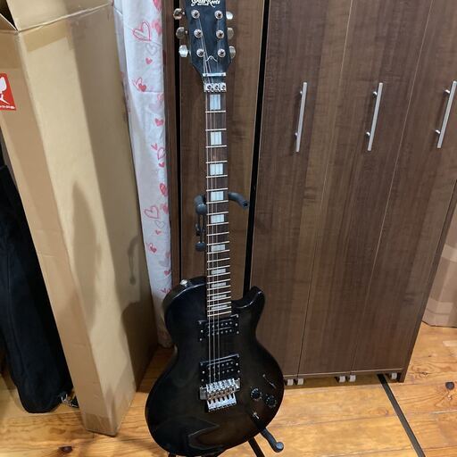 エレキ ギター grass roots グラスルーツ サンバースト 虎目レスポール フロイドローズ 音出し確認済み ハムバッカー ESP