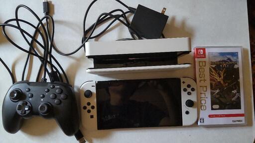 有機el　Switch　コントローラー　モンハンライズ付き