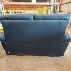 【愛品倶楽部柏店】　ニトリ　ＮシールドＡ１３　２人掛けソファー　黒　合皮