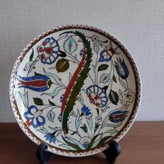 トルコ製　飾り皿　花柄　No1