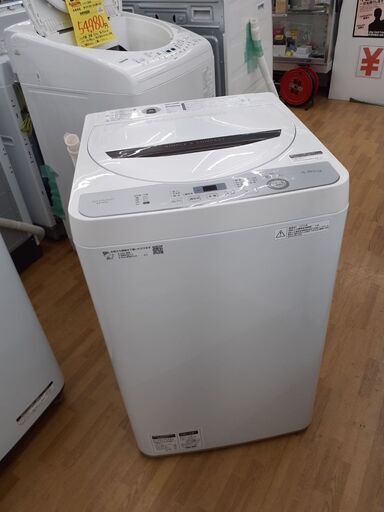 【ドリーム川西店】中古家電/2019年製/シャープ全自動洗濯機ES-GE4C-T【御来店限定】