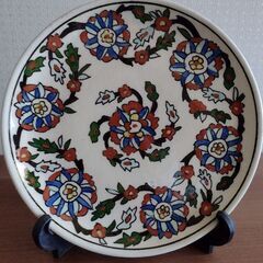トルコ製　飾り皿　花柄　No4