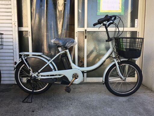 地域限定送料無料　ブリヂストン　ビッケ　BIKKE　三人乗り　8,7AH　水色　ギュットアニーズ　パスバビー　神戸市　電動自転車