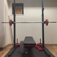 筋トレ ホームジム(鉄棒ラック+バーベルセット50kg+折り畳み 