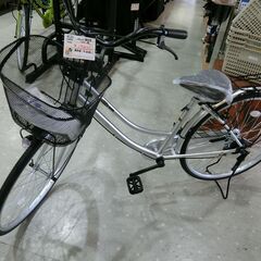 新品 自転車 26インチ 軽快車 シルバー/黒 【モノ市場東海店】141