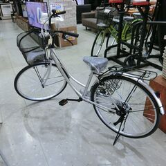 新品 自転車 26インチ 軽快車 シルバー/黒 【モノ市場東海店】141