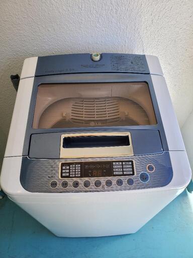 清掃動作確認済み❗お洒落なガラストップの5.5kg洗濯機
