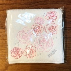 HABA　ローズブーケ刺繍タオルハンカチ