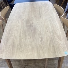 KH-11【新入荷　リサイクル品】ナチュラルモダン　ダイニング5点セット　オーク材