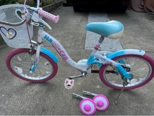 女の子向け子供用自転車18インチ