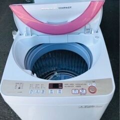 シャープ SHARP ES-GE60R-P [全自動洗濯機 6kg 80L ピンク系]