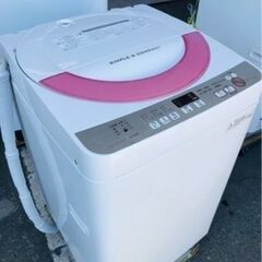 シャープ SHARP ES-GE60R-P [全自動洗濯機 6kg 80L ピンク系]