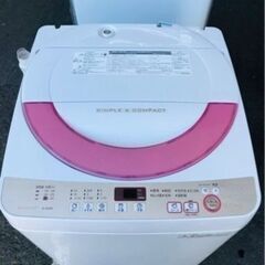 シャープ SHARP ES-GE60R-P [全自動洗濯機 6kg 80L ピンク系]