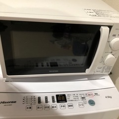 【ネット決済・配送可】洗濯機4.5キロと電子レンジ