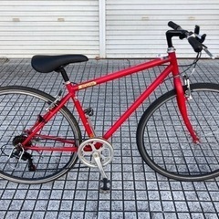 【ネット決済・配送可】【クロスバイク】6段変速付　700x28c...