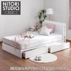 【値引可】セミダブルベッドフレーム+マットレスセット