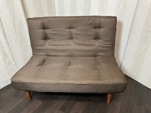 【ご購入者様決定】定価¥19990-ハイバックソファー浅葱（ポケットコイルスプリング搭載）