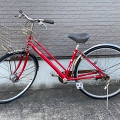 愛知県直接取引希望！　赤　27インチ自転車