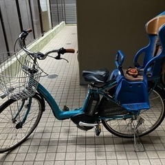 (電動故障) リアシート付き自転車　(1ヶ月で処分します)