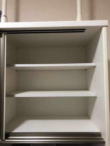 ★ジモティ割あり★  レンジボード 白 H200.9×D48.5×W116.5 クリーニング済み TJ063 ☆ジモティ割あり☆ レンジボード 白 H200.9×D48.5×W116.5