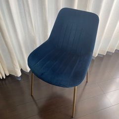 【値下げしました/美品】IKEA / 椅子　ネイビー・ゴールド（...