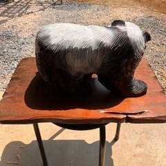 木彫りのパンダ 楽天市場】スマホ・メガネスタンド 木彫りアニマル KH-61383 パンダ