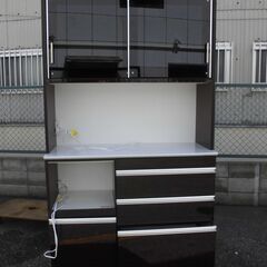 JM17517)食器棚/キッチンボード 入江木工 上下分離可能 ...