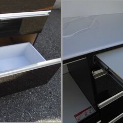 JM17517)食器棚/キッチンボード 入江木工 上下分離可能 コンセント通電確認済み 幅：約117cm 高さ：約200cm 奥行：約48cm 中古品【取りに来られる方限定】