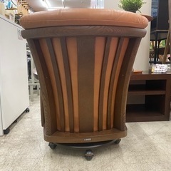 【愛品館 江戸川店 チェア】ナガノインテリア キャスター付き１P本革チェア 回転式 ID:156-019268-007