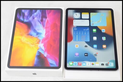 美品 au iPad Pro 第2世代 11インチ 128GB スペースグレイ MY2V2J/A Wi-Fi+Cellular SIMロック解除済