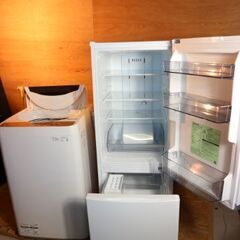 【購入者決定】仙台市内近郊配送料込み！2021年製 東芝 2ドア冷蔵庫153Ｌ＆シャープ 縦型洗濯機 6㎏ お得な単身セット 高年式