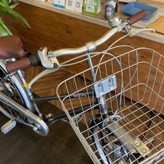 【前輪タイヤ新品！】LEDダイナモ　内装3段　26インチ自転車　ガンメタ　名古屋プレミアム商品券×金鯱マネー参加店舗 前輪タイヤ新品！】LEDダイナモ 内装3段 26インチ自転車 ガンメタ