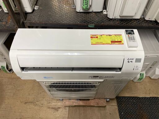 K04425　2018年製　三菱　中古エアコン　主に6畳用　冷房能力2.2kw/暖房能力2.5kw