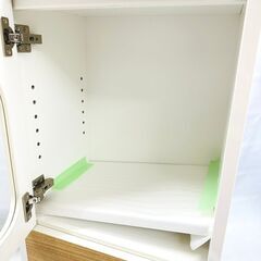 3/22【未使用品】家具工房Peek 食器棚 レトロポップ調 旭川 北海道②