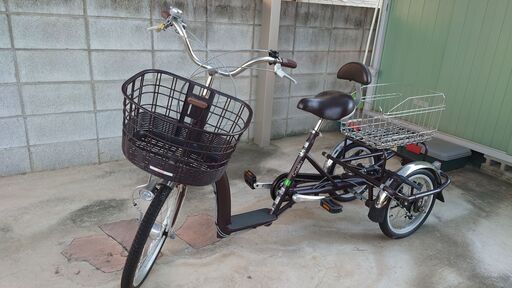【中古品】シニア向け三輪自転車「こげーる」　スイング機能付き　前輪20インチ後輪16インチ