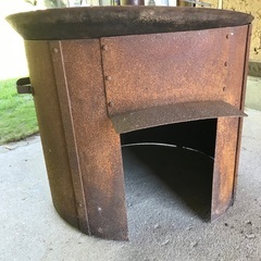 炊き出し　大鍋　竈門　昭和レトロ　