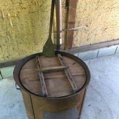 炊き出し　大鍋　竈門　昭和レトロ　