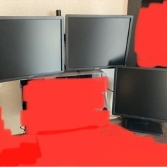 DELL モニター×3、モニターアーム