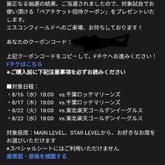 【ネット決済・配送可】エスコンフィールド北海道　ペアチケット