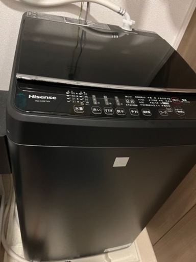洗濯機 5.5kg ブラック ハイセンス Hisense HW-G55E7KK 2021年製