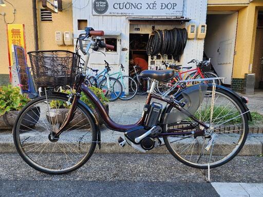 電動自転車  ヤマハ  26インチ  茶色  3変速  8.7AH 4点 充電器 付き  配達可能