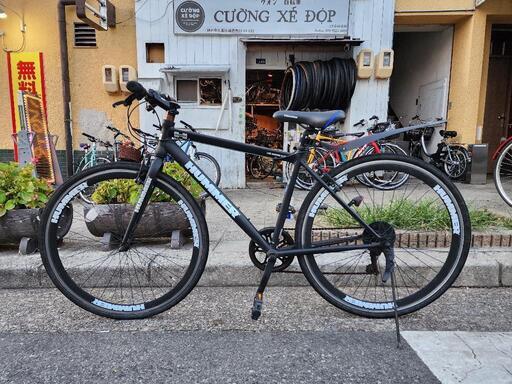 HUMMER  クロスバイク  700c  7変速  黒  サイド  新品  配達可能